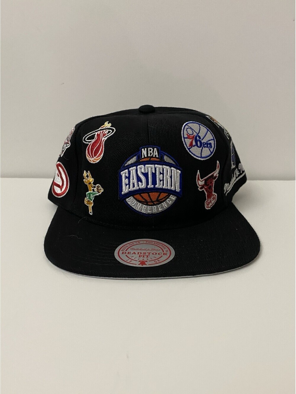 Mitchell & Ness Deadstock Fit NBA Eastern Conference All Over SnapBack Hat New